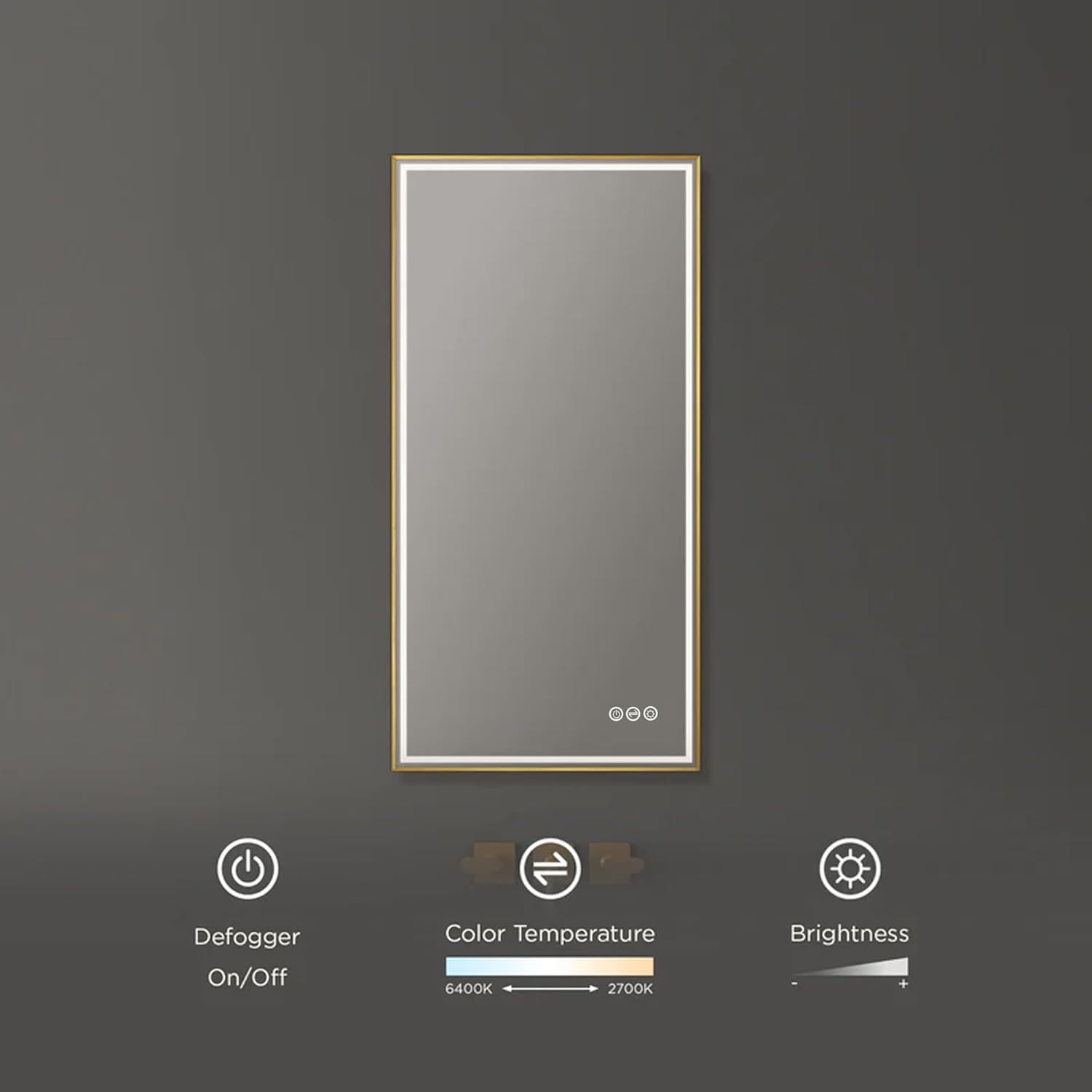 18x36 led mirror for bathroom gold frame backlit wall mounted mirror 18x36 led mirror for bathroom gold frame backlit wall mounted mirror