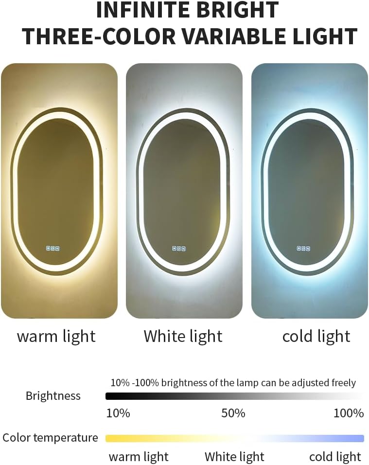 20x28 inches led mirror oval 20x28 inches led mirror oval