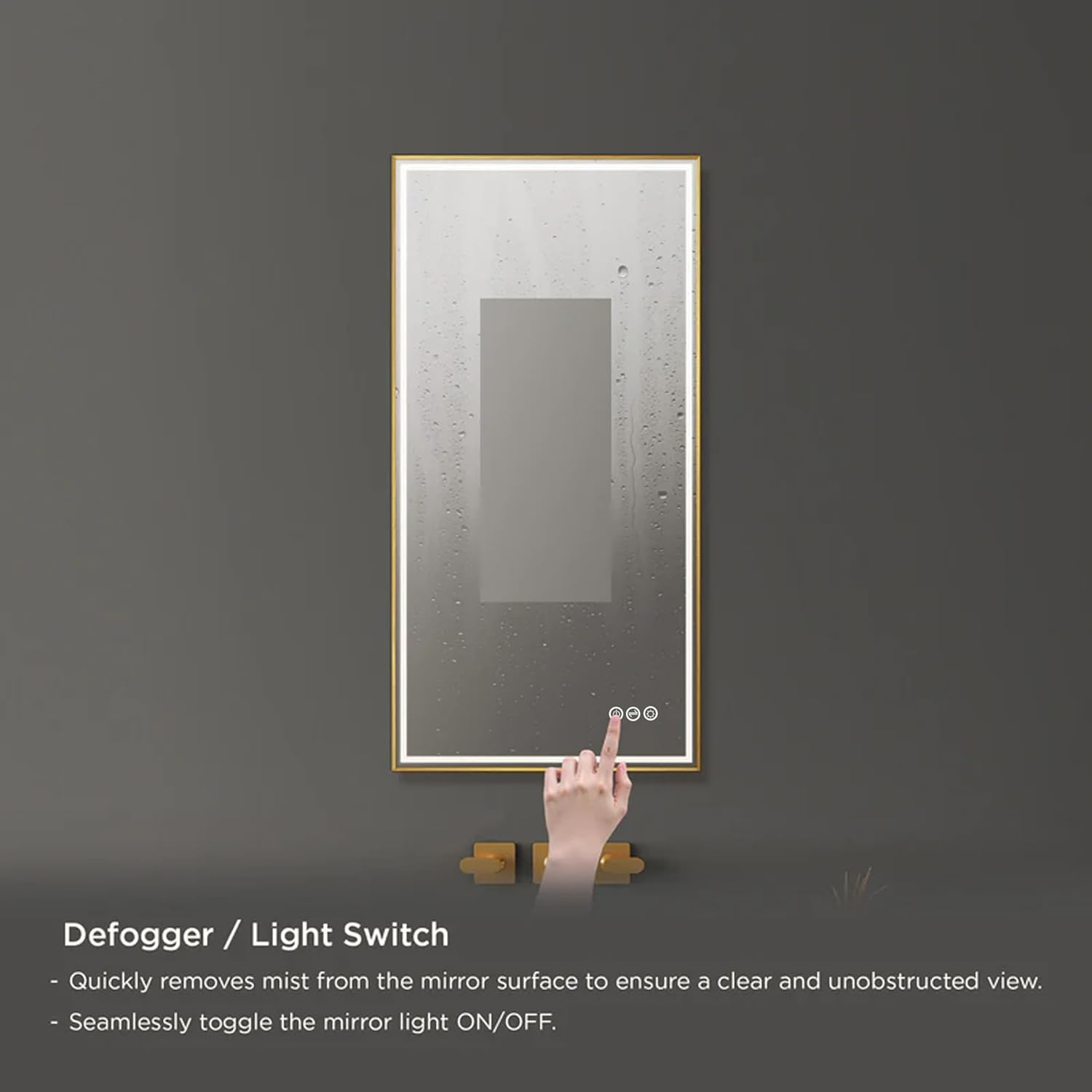 18x36 led mirror for bathroom gold frame backlit wall mounted mirror 18x36 led mirror for bathroom gold frame backlit wall mounted mirror