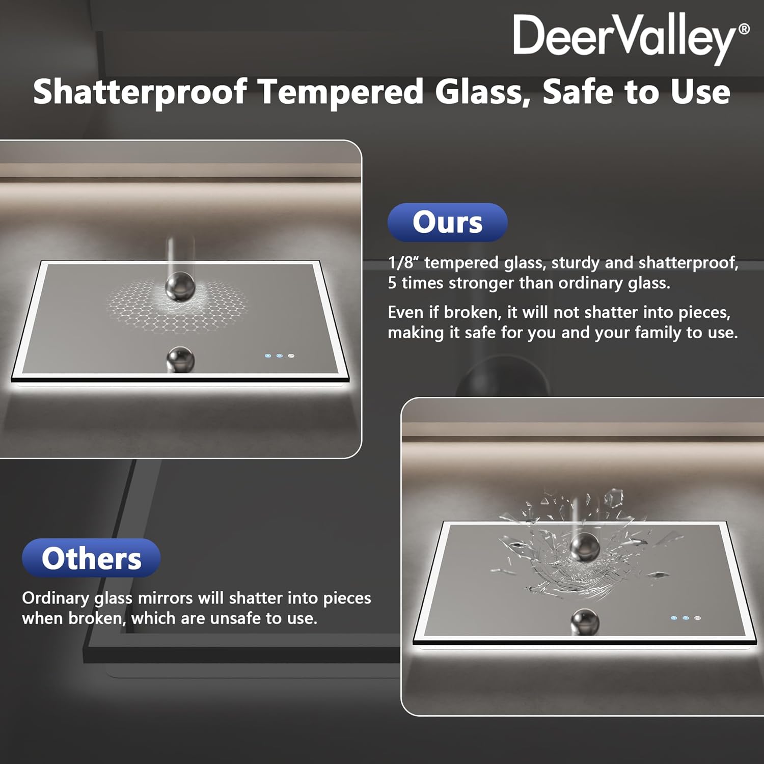 deervalley 32" x 40" led bathroom mirror with lights deervalley 32" x 40" led bathroom mirror with lights